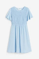 Smocked Jersey Dress