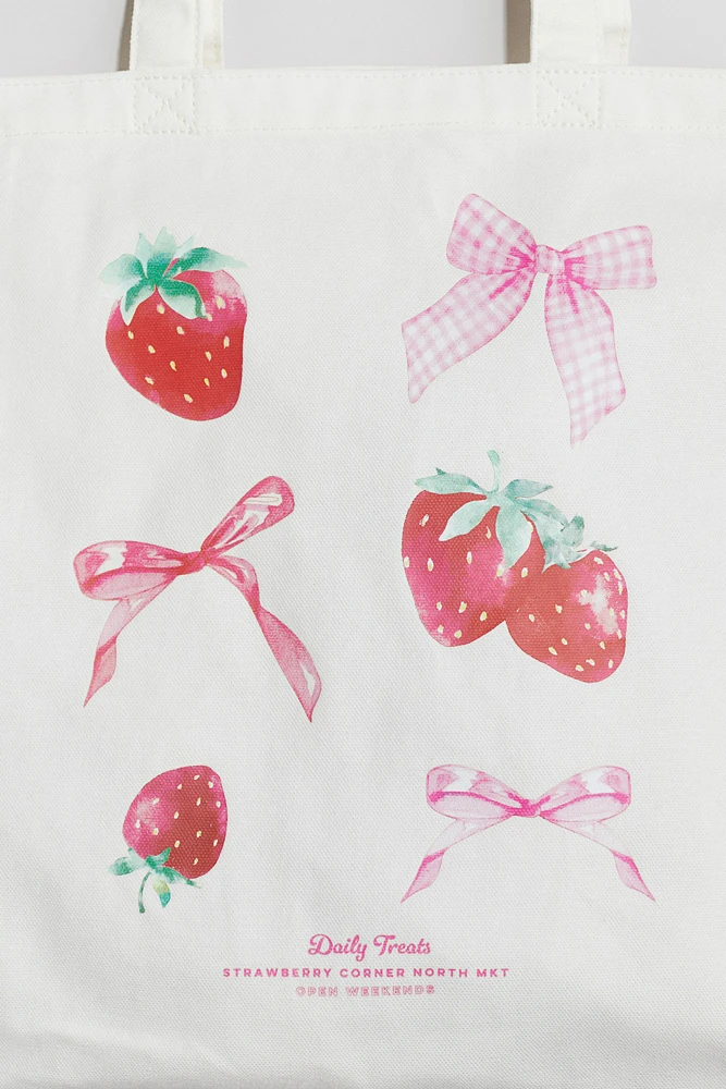 Printed Canvas Tote Bag