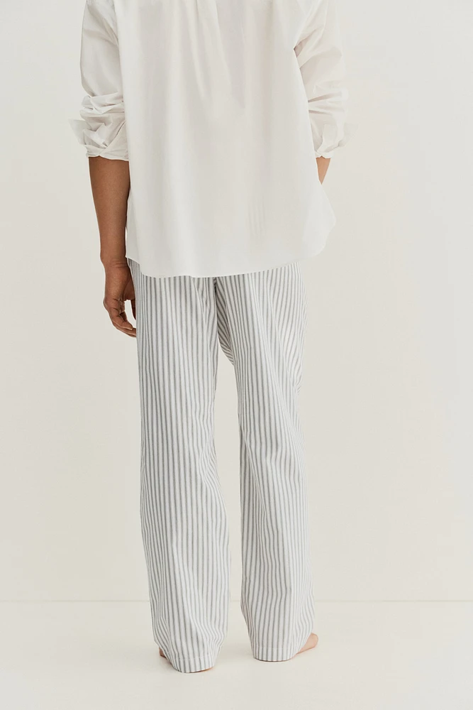 Pantalon décontracté en popeline