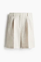 Linen-Blend Bermuda Shorts