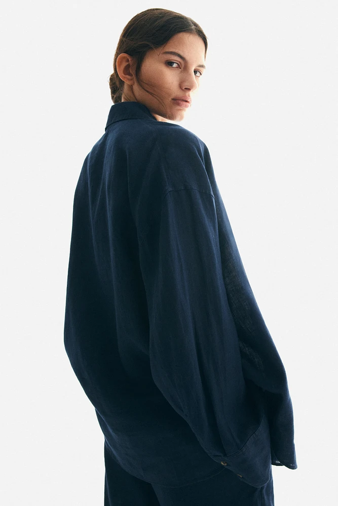 Chemise grande taille en lin