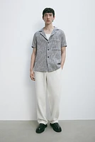 Regular Fit Textured-weave Resort Shirt