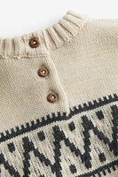 Jacquard-knit Merino Wool Sweater