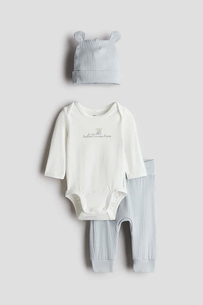 Ensemble 3 pièces en jersey de coton