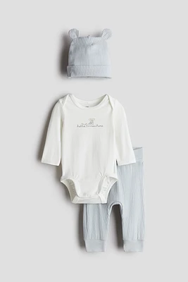 Ensemble 3 pièces en jersey de coton