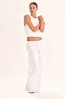 Embroidered Pajama Pants