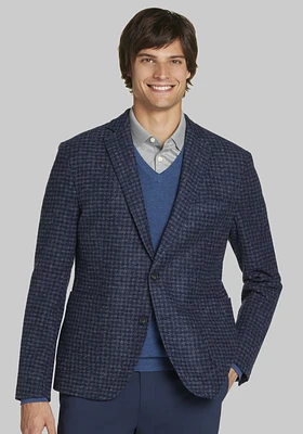 Traveler Collection Tailored Fit Houndstooth Knit Sportcoat - Big & Tall CLEARANCE