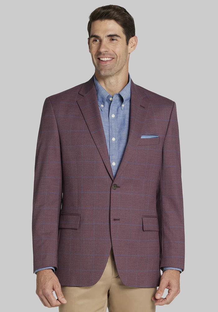 Jos. A. Bank Traditional Fit Windowpane Sportcoat - Big & Tall CLEARANCE