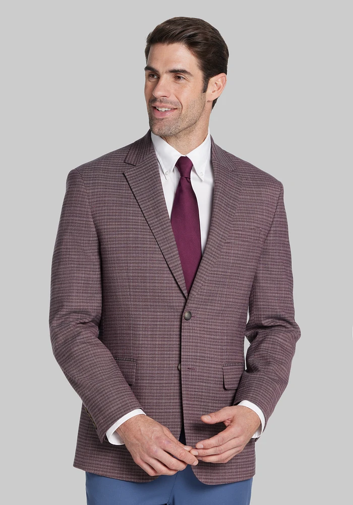 Traveler Collection Tailored Fit Check Sportcoat - Big & Tall CLEARANCE