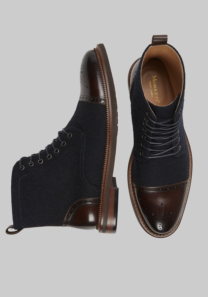 Moretti Stance Lace Up Cap Toe Boots CLEARANCE