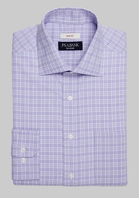 Traveler Collection Slim Fit Spread Collar Check Dress Shirt