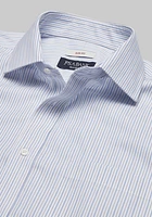 Traveler Collection Slim Fit Spread Collar Stripe Dress Shirt CLEARANCE