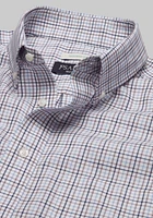 Traveler Collection Tailored Fit Button-Down Collar Check Dress Shirt CLEARANCE