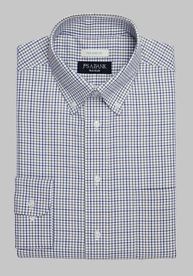 Traveler Collection Tailored Fit Button-Down Collar Check Dress Shirt