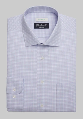 Traveler Collection Tailored Fit Spread Collar Multi Check Dress Shirt CLEARANCE