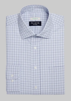 Traveler Collection Tailored Fit Spread Collar Multi Check Dress Shirt