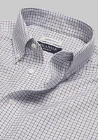 Traveler Collection Traditional Fit Button-Down Collar Grid Dress Shirt - Big & Tall CLEARANCE