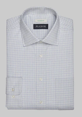 Jos. A. Bank Tailored Fit Spread Collar Mini Grid Dress Shirt