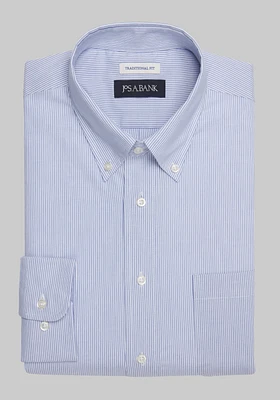 Jos. A. Bank Traditional Fit Button-Down Collar Stripe Dress Shirt - Big & Tall