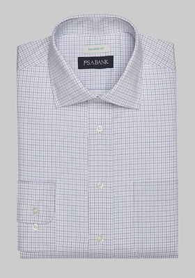 Jos. A. Bank Tailored Fit Spread Collar Mini Grid Dress Shirt CLEARANCE