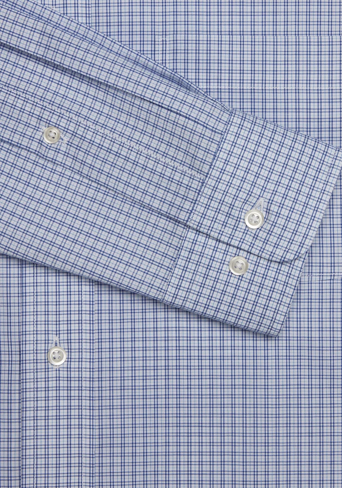 Jos. A. Bank Tailored Fit Button-Down Collar Mini Double Check Dress Shirt