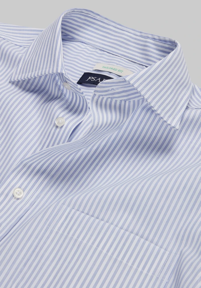 Jos. A. Bank Tailored Fit Spread Collar Stripe Dress Shirt Big & Tall