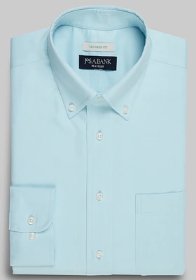 Traveler Collection Tailored Fit Button-Down Collar Solid Dress Shirt