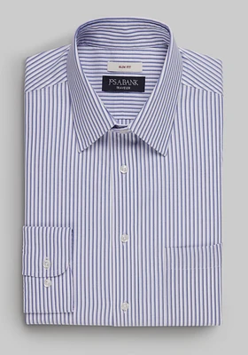 Traveler Collection Slim Fit Stripe Dress Shirt