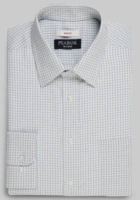 Traveler Collection Slim Fit Point Collar Check Dress Shirt