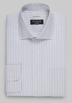 Traveler Collection Traditional Fit Multistripe Dress Shirt