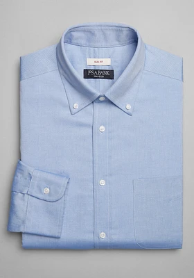 Traveler Collection Slim Fit Button-Down Collar Solid Dress Shirt
