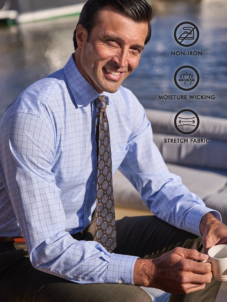 Traveler Slim Fit Solid Dress Shirt