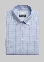 Traveler Collection Tailored Fit Button-down Collar Windowpane Grid Dress Shirt