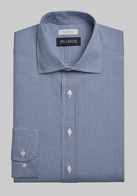 Jos. A. Bank Tailored Fit Spread Collar Mini Gingham Dress Shirt CLEARANCE