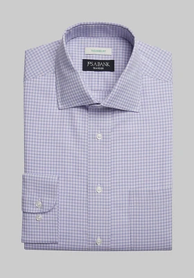 Traveler Collection Tailored Fit Mini Plaid Dress Shirt CLEARANCE