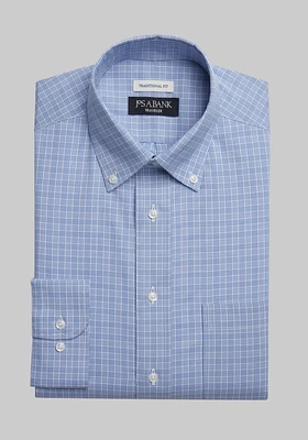 Traveler Collection Traditional Fit Glenn Plaid Dress Shirt CLEARANCE