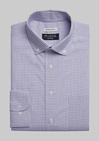 Traveler Collection Traditional Fit Mini Plaid Dress Shirt - Big & Tall CLEARANCE