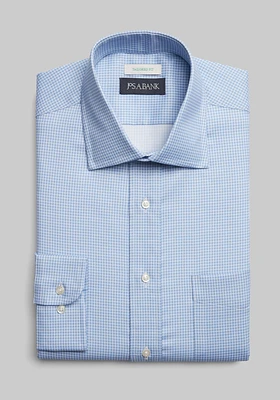 Jos. A. Bank Tailored Fit Check Spread Collar Print Dress Shirt