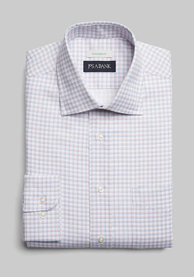 Jos. A. Bank Tailored Fit Double Check Print Dress Shirt