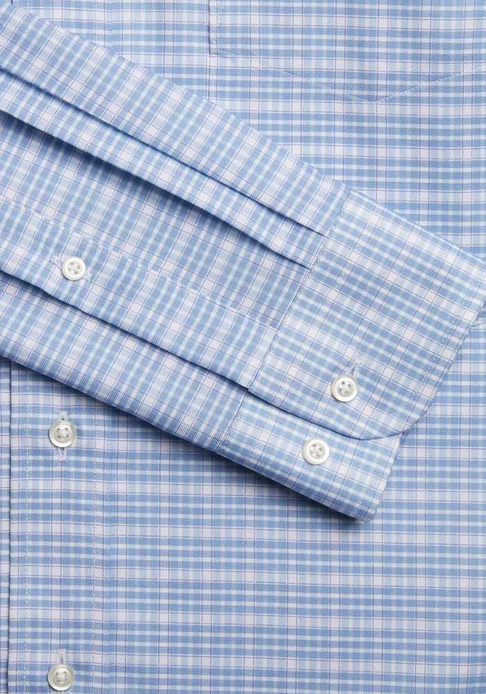 Jos. A. Bank Tailored Fit Large Plaid Print Dress Shirt