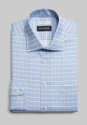 Jos. A. Bank Tailored Fit Large Plaid Print Dress Shirt