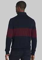 Jos. A. Bank Chest Stripe 1/4 Zip Sweater - Big & Tall CLEARANCE