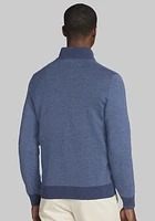 Jos. A. Bank Tailored Fit Twill Jacquard 1/4 Zip Sweater - Big & Tall CLEARANCE