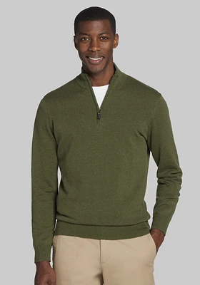 Jos. A Bank Pima Cotton Quarter Zip Sweater - Big & Tall CLEARANCE