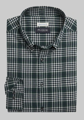 Jos. A Bank Lux Flannel Traditional Fit Long Sleeve Sportshirt