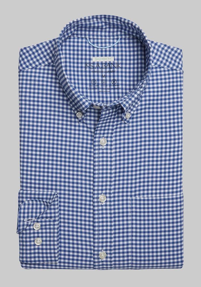 Traveler Motion Tailored Fit Gingham Sportshirt