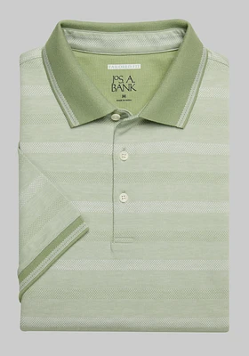 Jos. A. Bank Tailored Fit Stripe Jacquard Polo - Big & Tall CLEARANCE