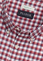 Jos. A. Bank Tailored Fit Comfort Stretch Check Short-Sleeve Sportshirt