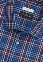 Jos. A. Bank Comfort Stretch Tailored Fit Tonal Plaid Short-Sleeve Sportshirt