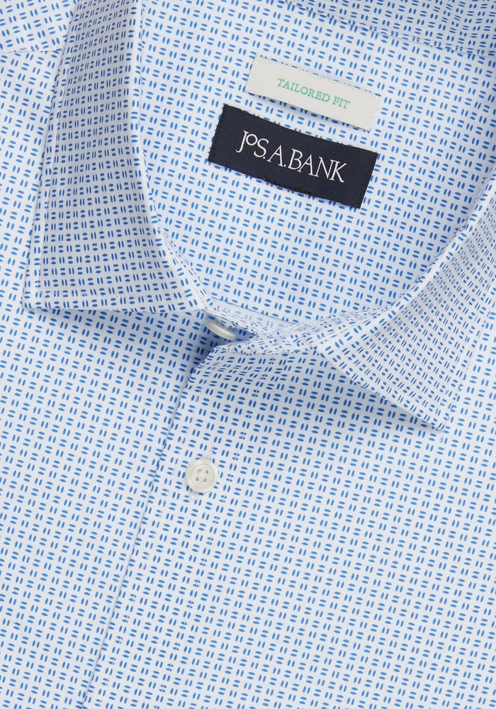 Jos. A. Bank Comfort Stretch Tailored Fit Dash Short-Sleeve Sportshirt